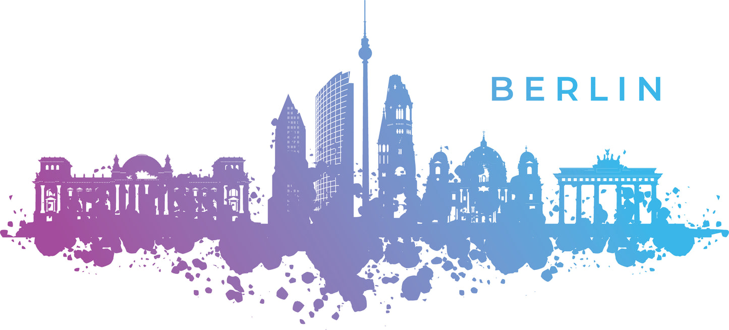 Berlin Skyline | Bügelbild & UV-DTF Sticker
