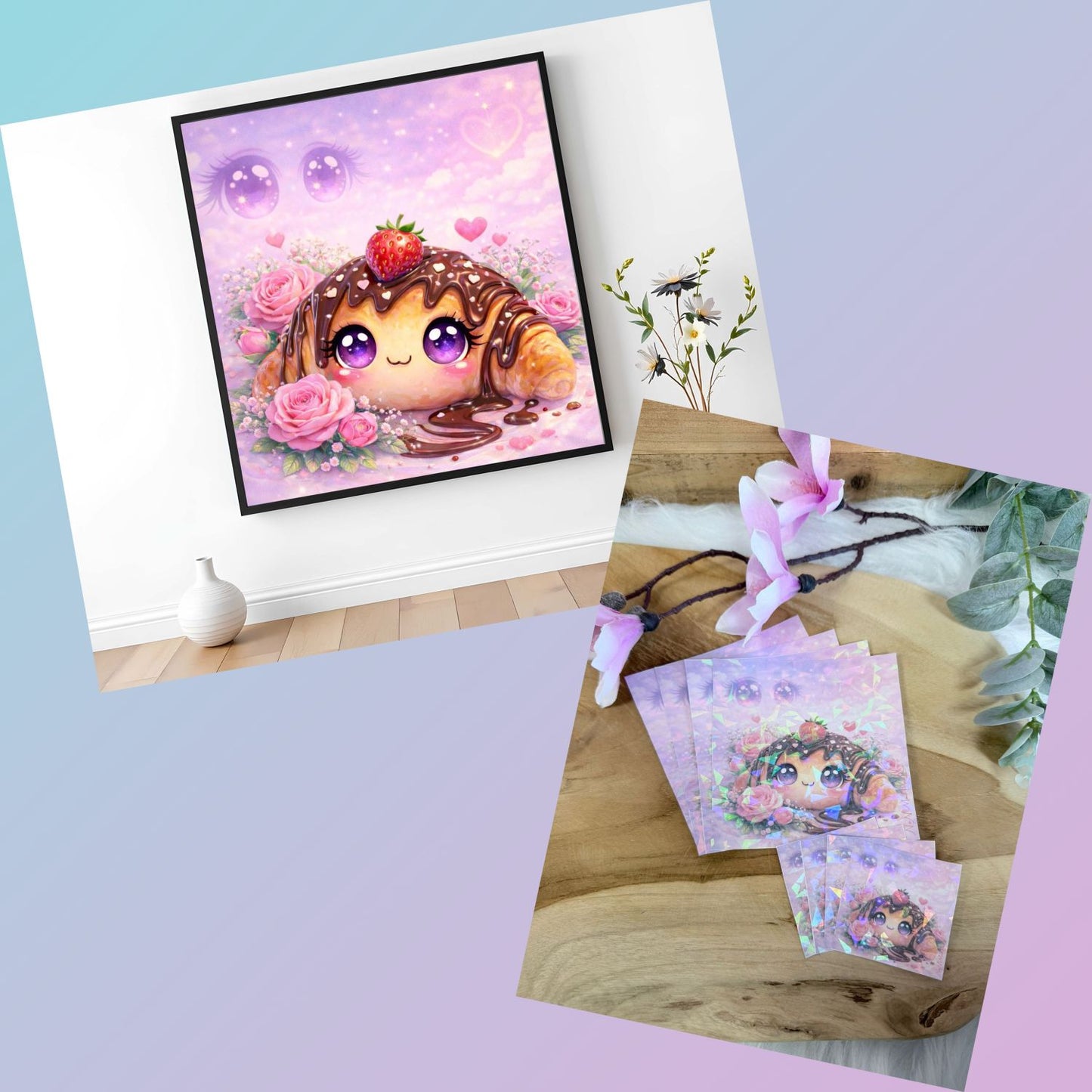 Diamond Painting  Croissant Crossi 50x50 cm (inkl.Sondersteine)