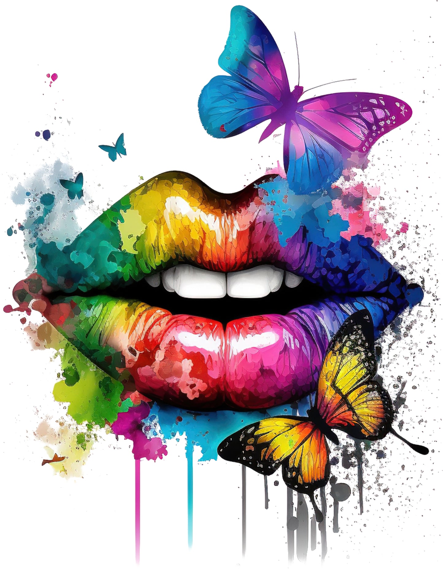Butterfly Lips | Bügelbild & UV-DTF Sticker