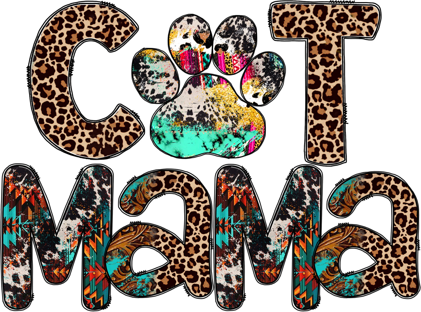 Cat Mama Leo | Bügelbild & UV-DTF Sticker