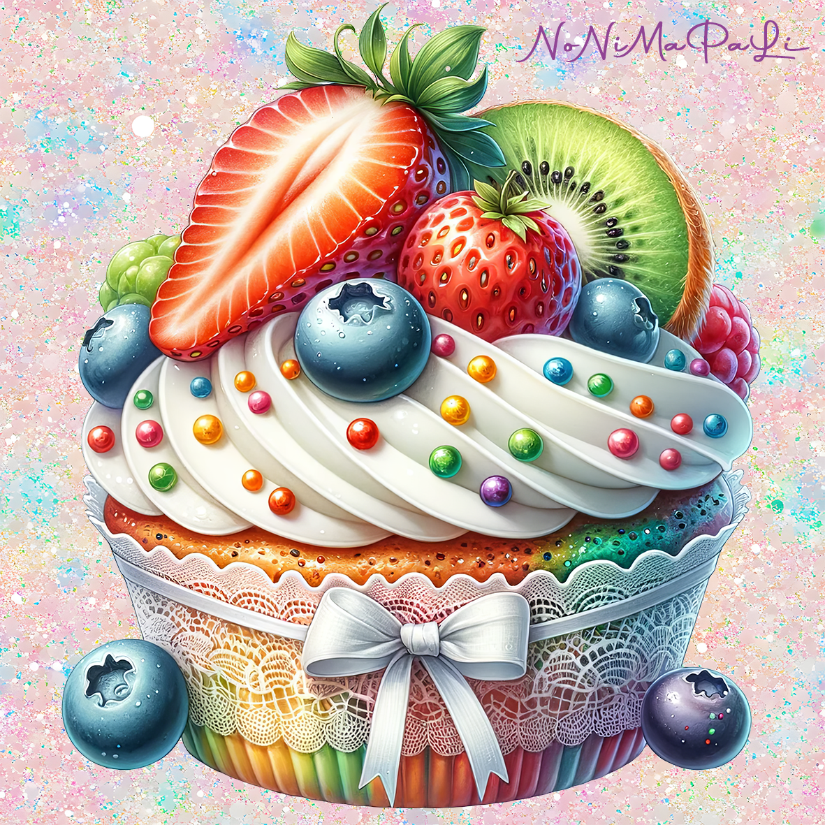 Diamond Painting Cover Paper Cupcake Obst