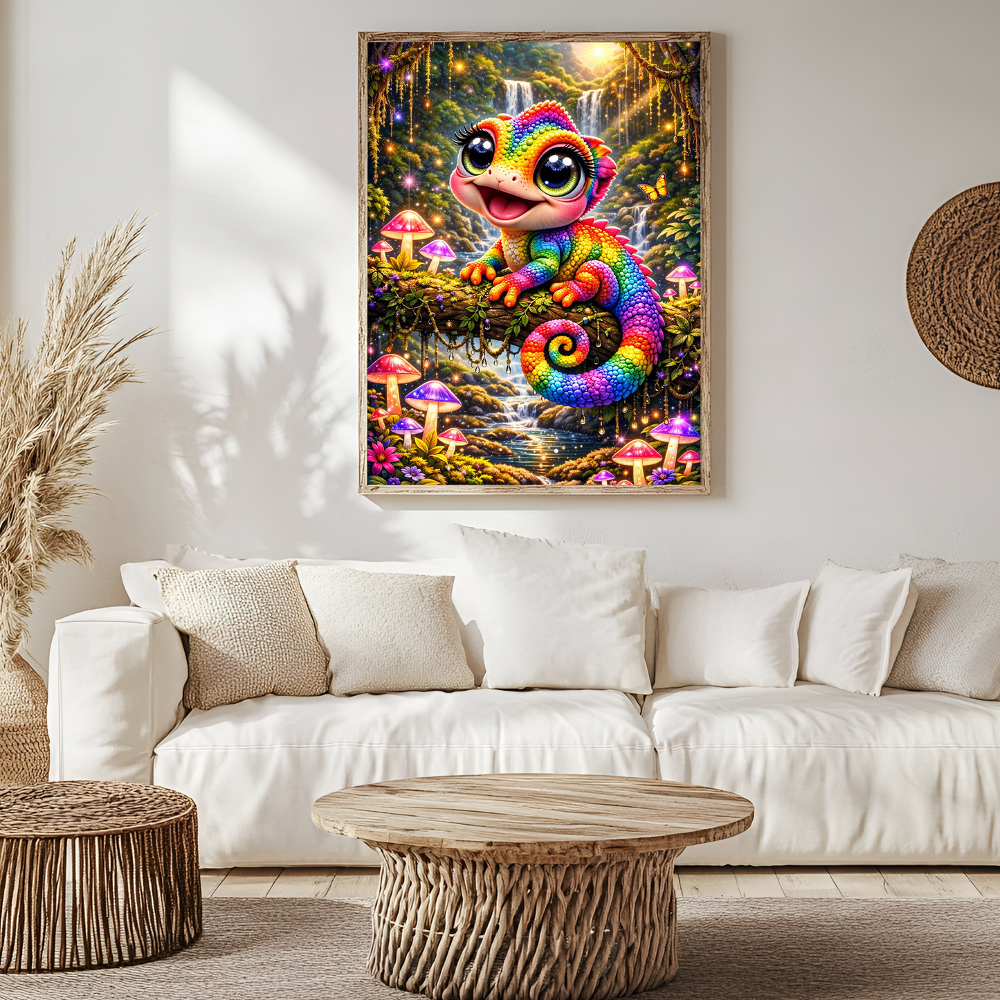 Diamond Painting Vorbestellung "Chamäleon Leon" 70x50 cm