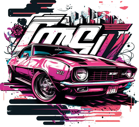 UV-DTF Sticker Auto pink