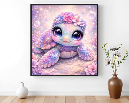 Diamond Painting Schildkröte Schelly 40x40 cm (inkl.Sondersteine)