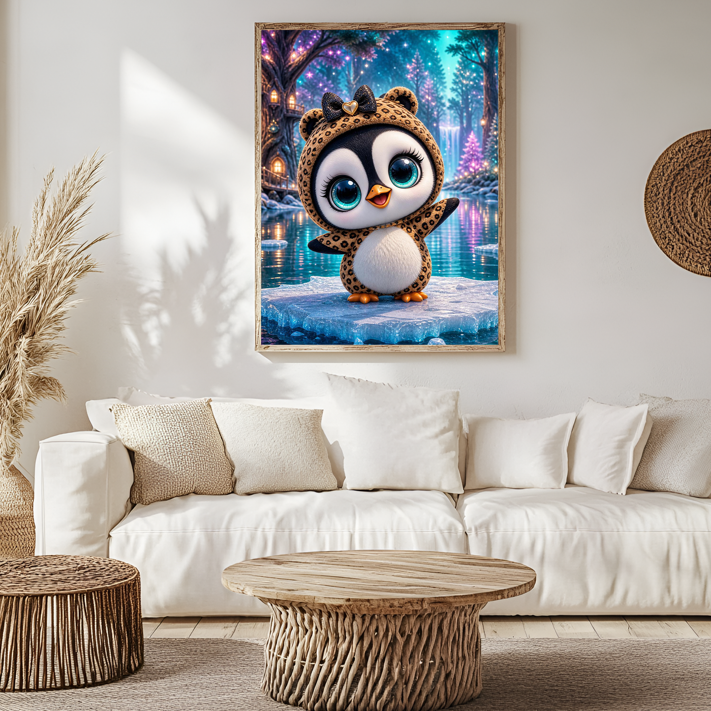 Diamond Painting Vorbestellung "Pinguin Undine" 70x80 cm 80 Farben
