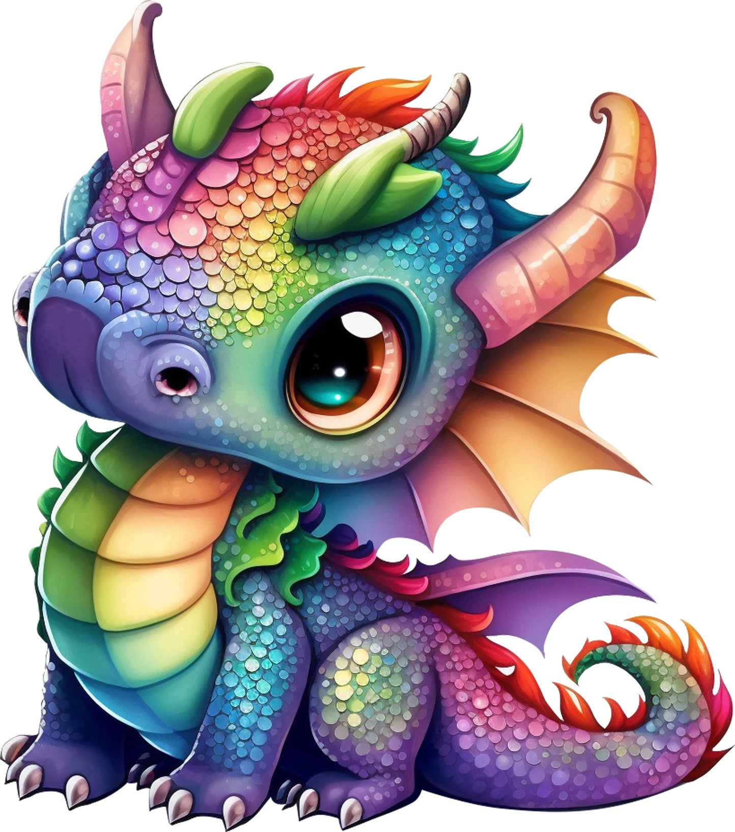Drache bunt | Bügelbild & UV-DTF Sticker