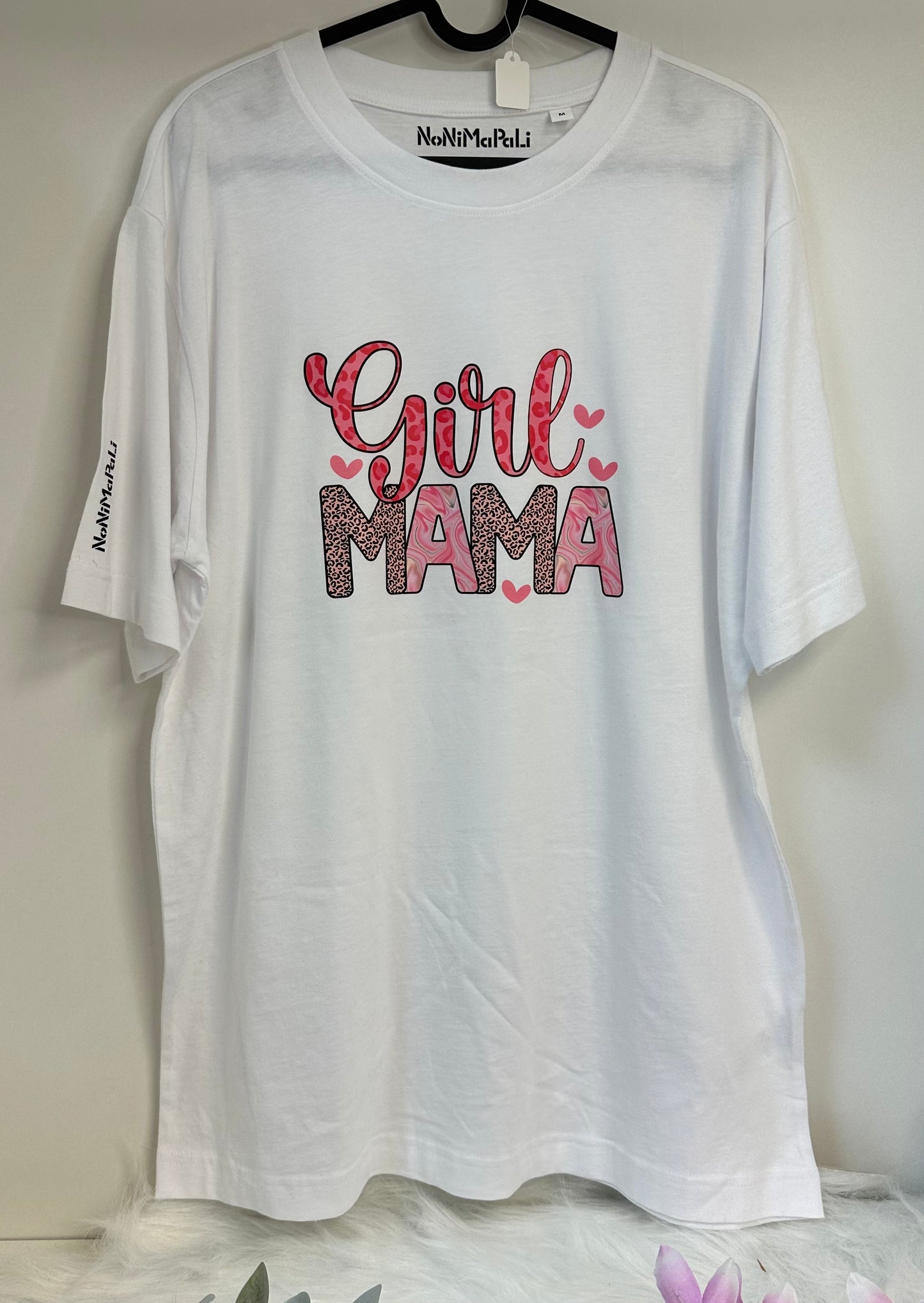 T-Shirt „Girl Mama“ weiß