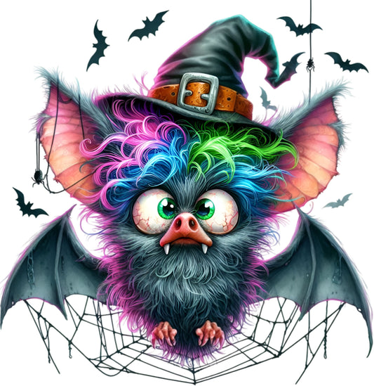 UV-DTF Sticker Fledermaus bunt