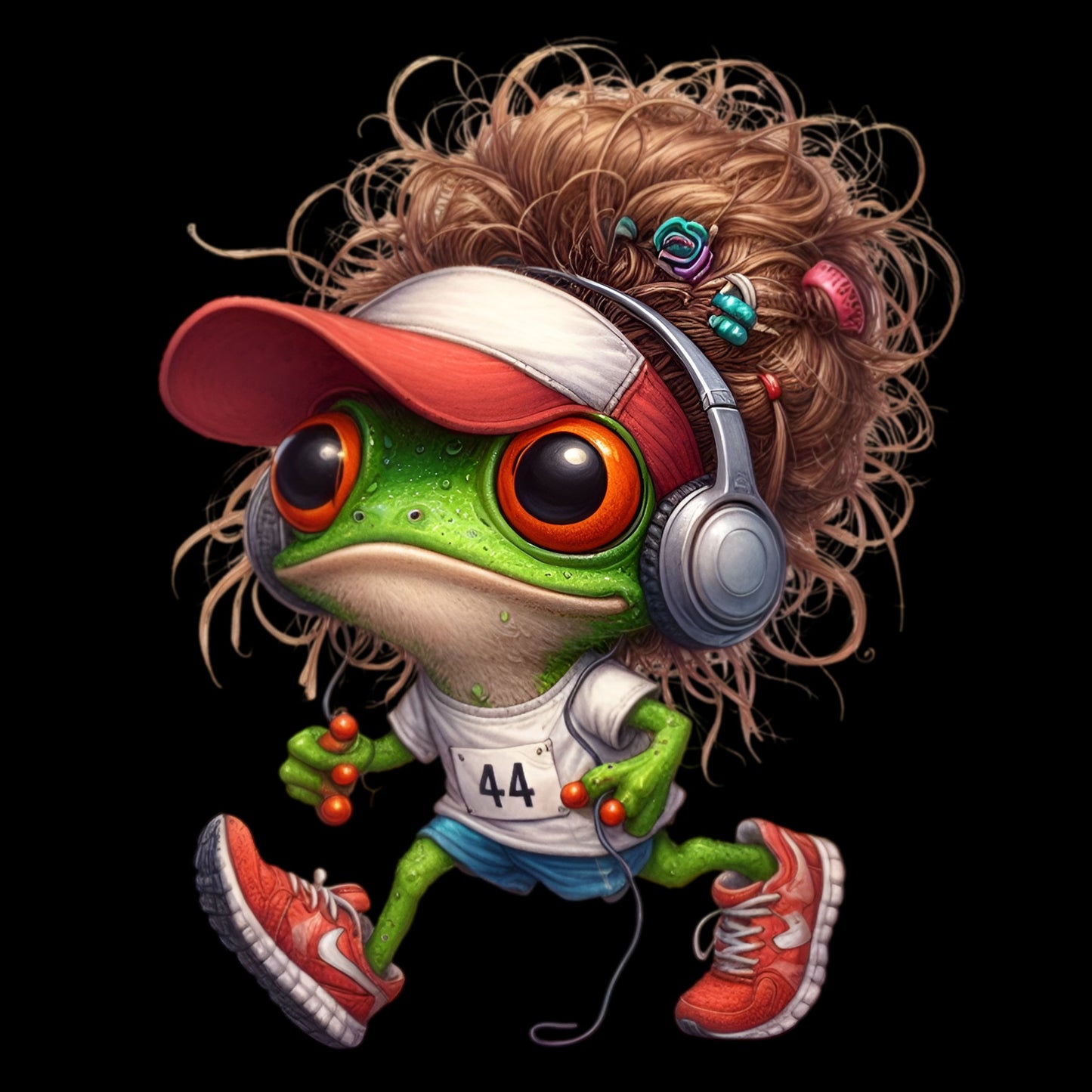 Frosch mit Haaren