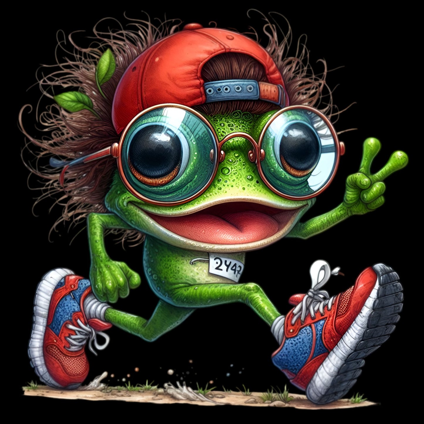 Frosch mit Haaren