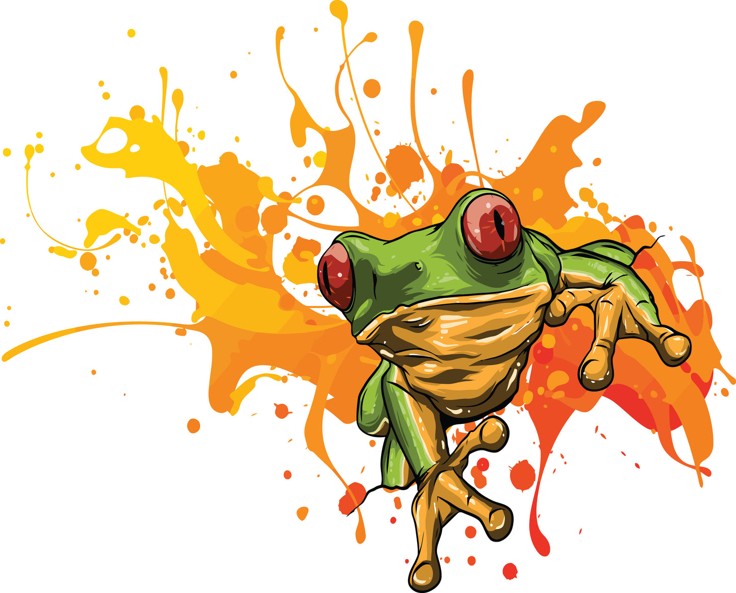 Frosch Kleks | Bügelbild & UV-DTF Sticker