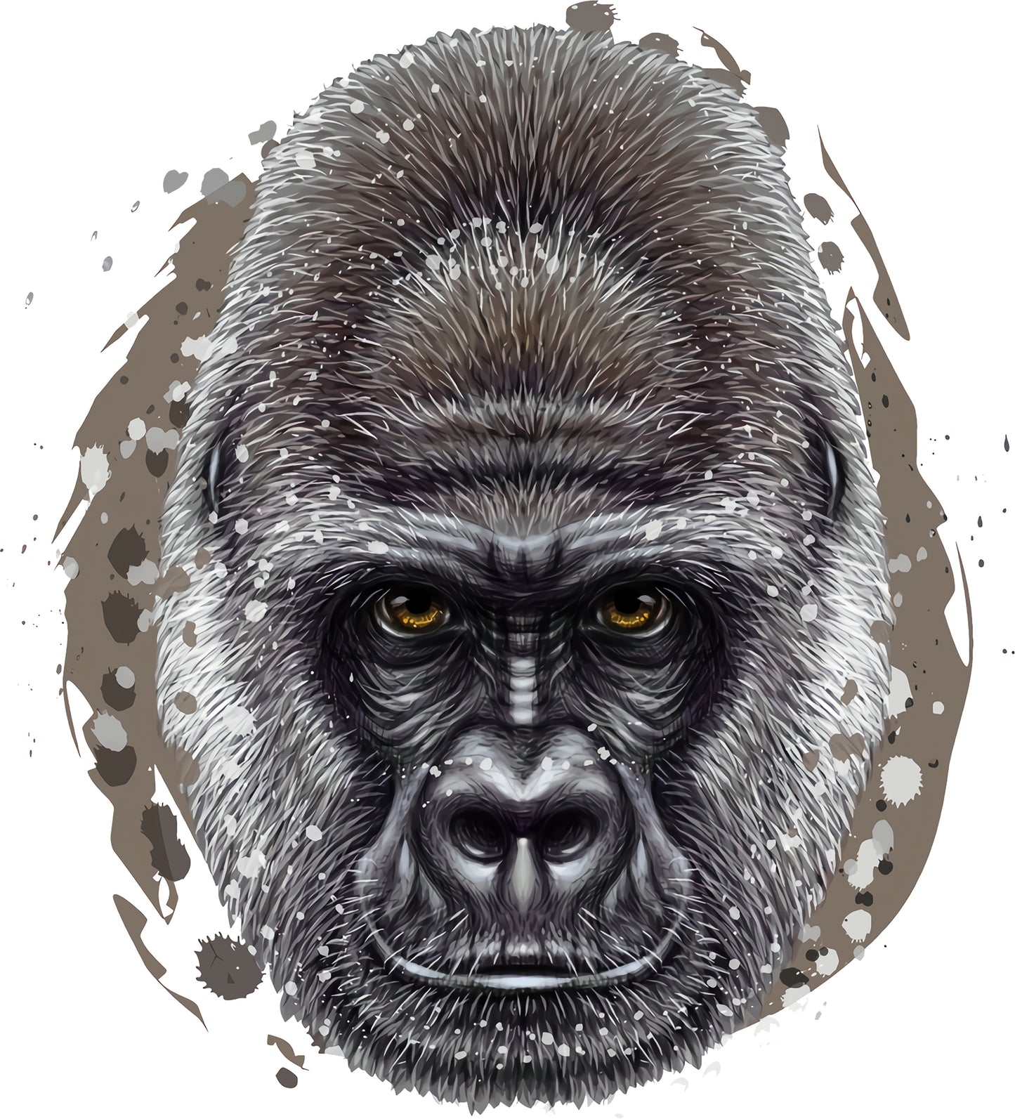 Gorilla Kopf | Bügelbild & UV-DTF Sticker