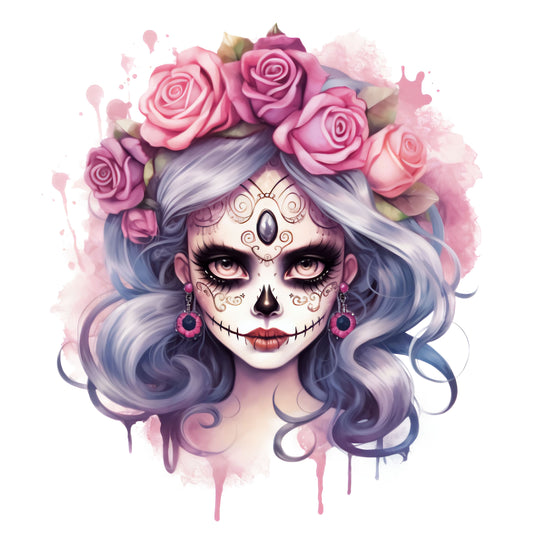 Gothic Skull pink 1