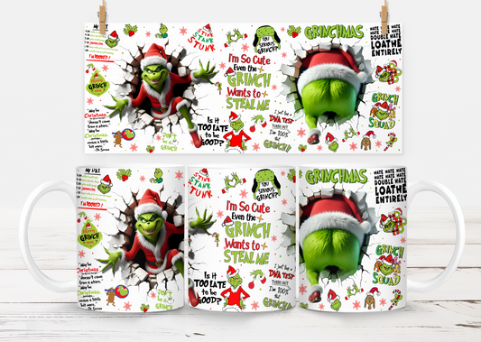 UV-DTF Grinch Hintern