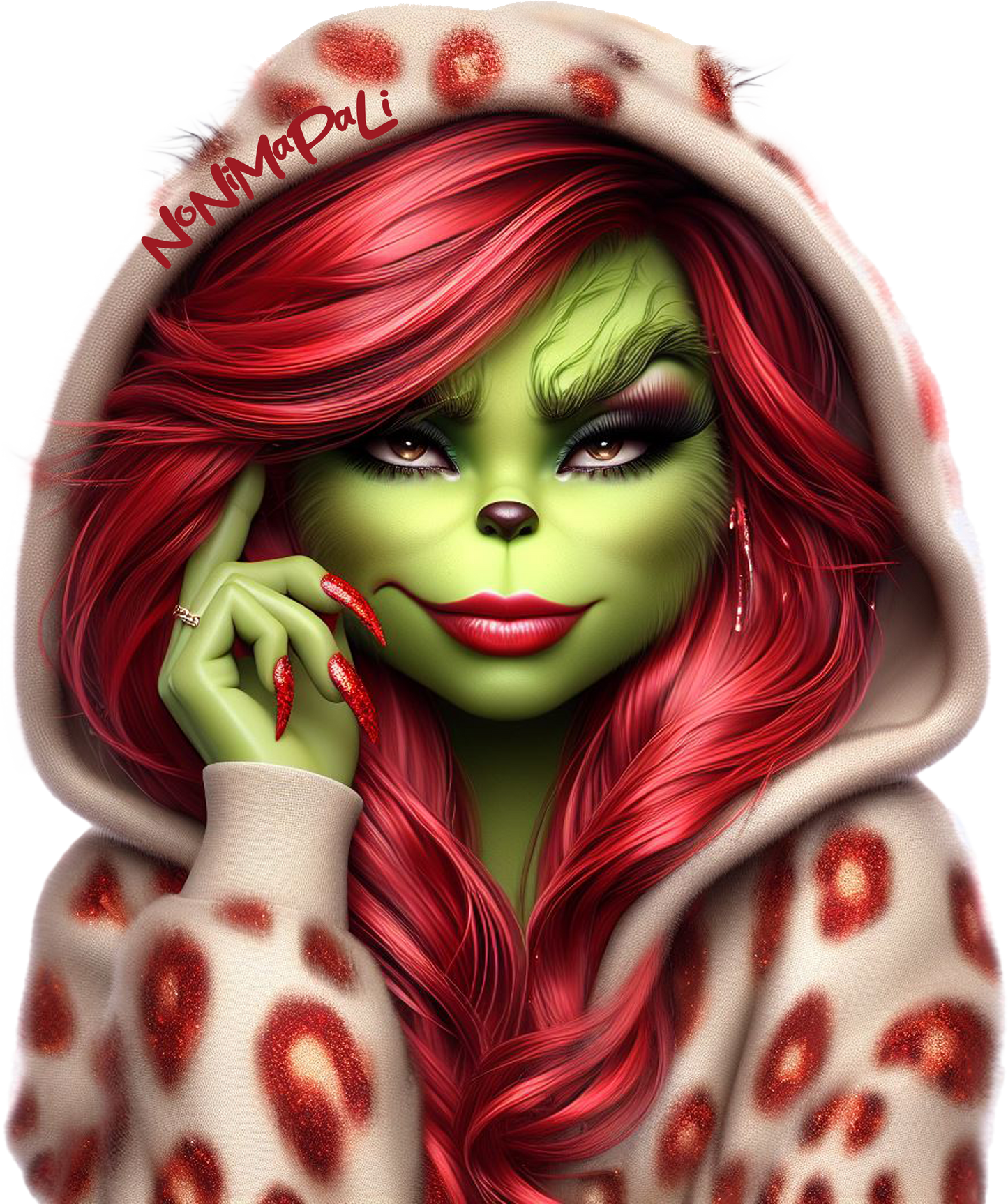 Grinch Lady in Red