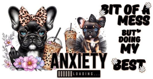 UV-Sticker Französische Bulldogge Anxiety