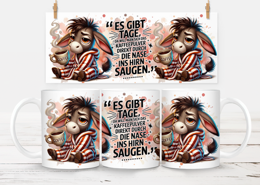 Tasse Kaffeepulver