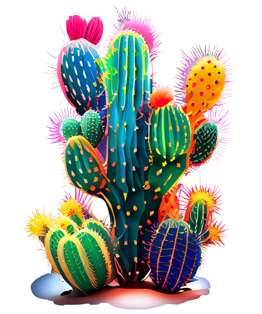 Kaktus bunt