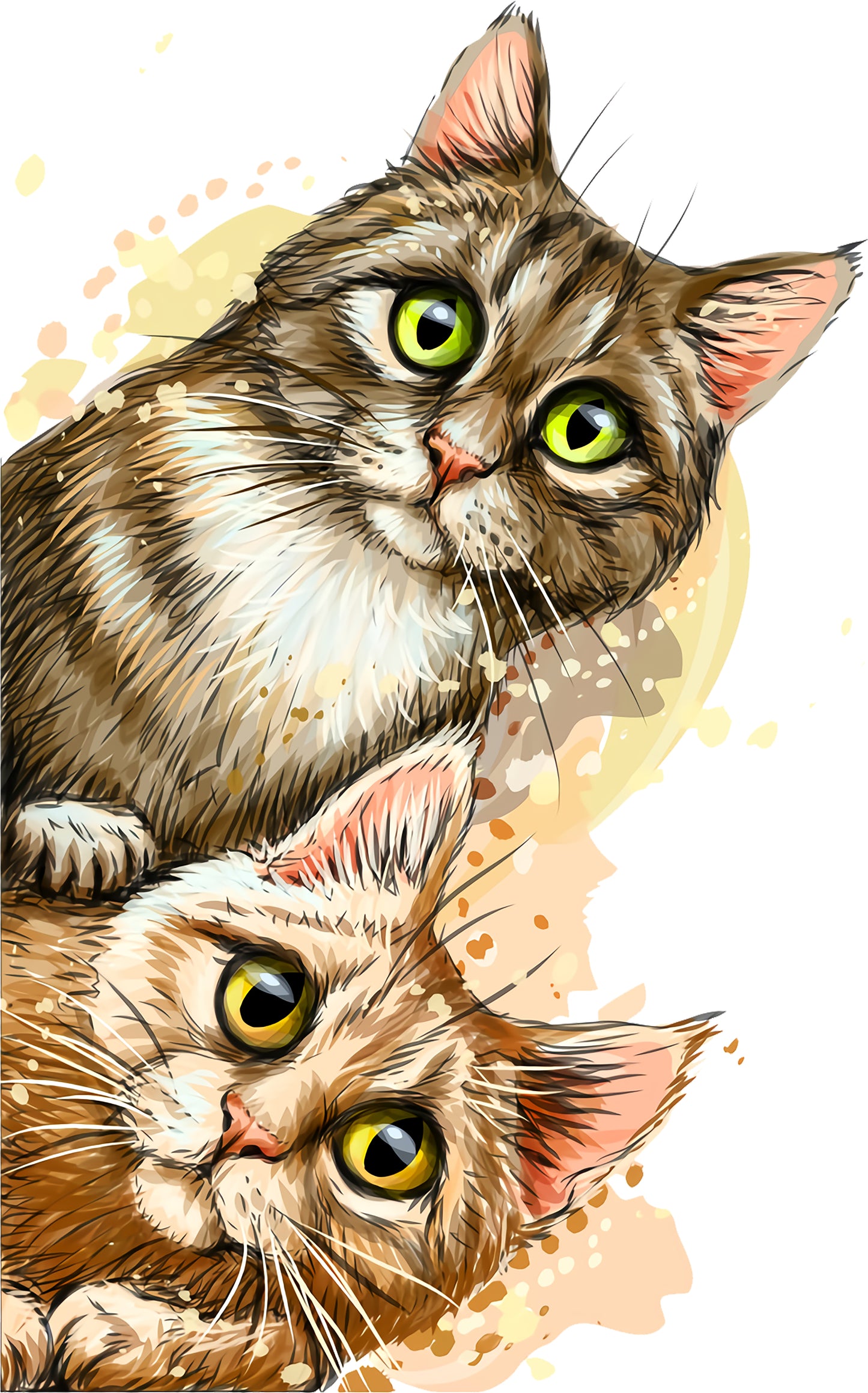 Katzen Kuck Kuck | Bügelbild & UV-DTF Sticker