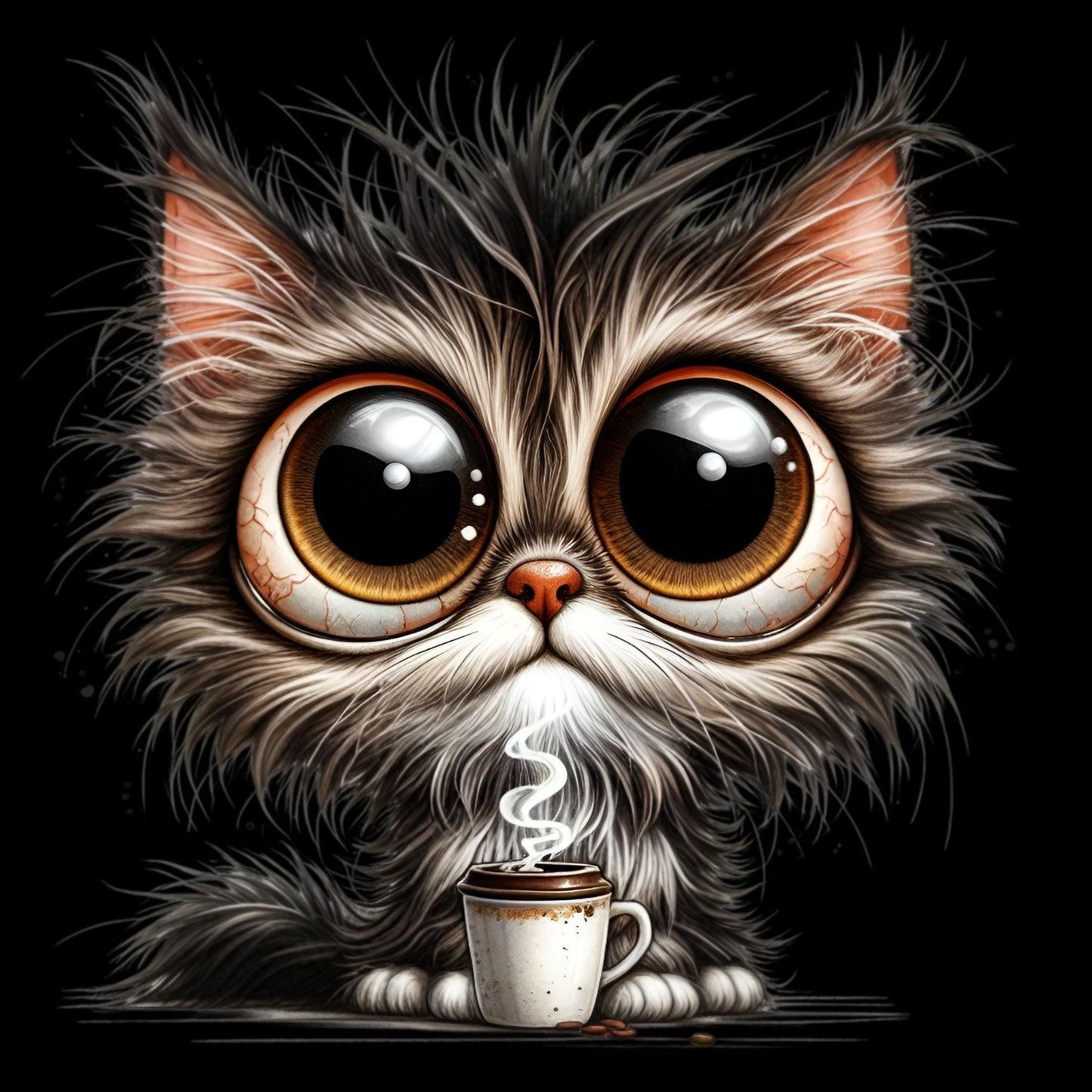 lustige Katzen m.Kaffee