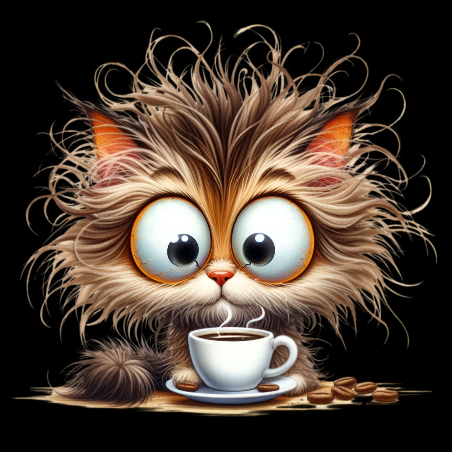 lustige Katzen m.Kaffee