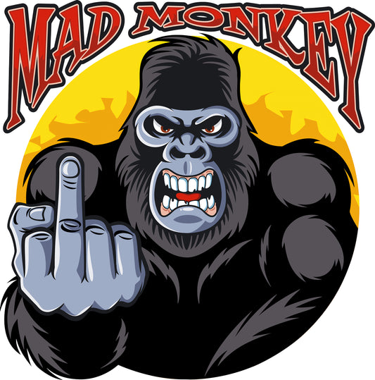 Mad Monkey | Bügelbild & UV-DTF Sticker