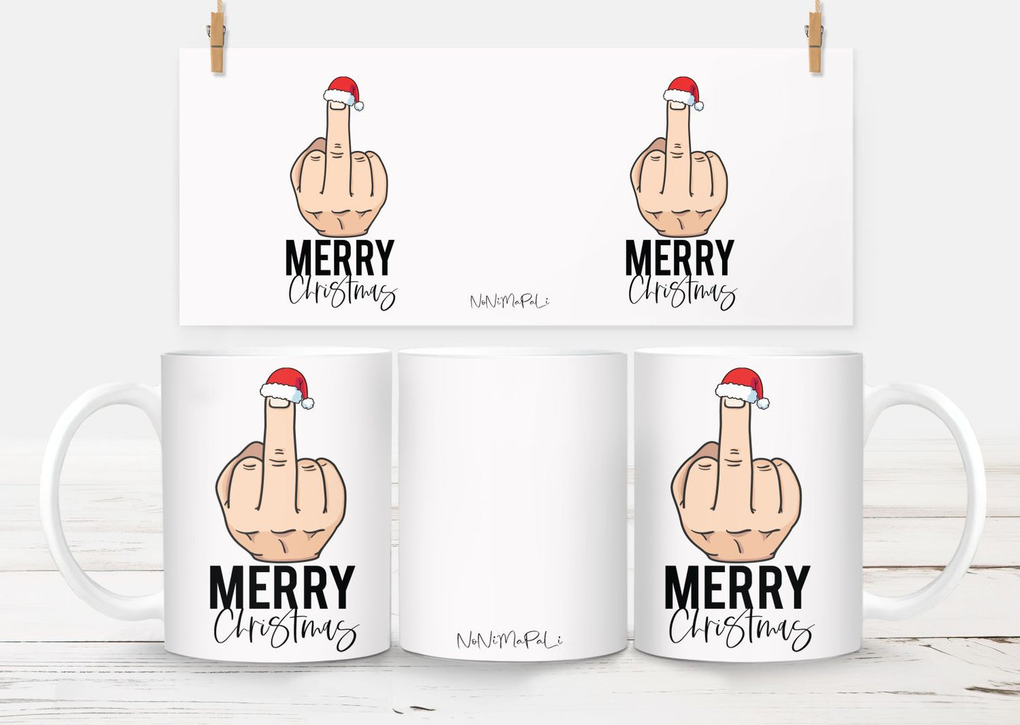 Weihnachtstasse Finger