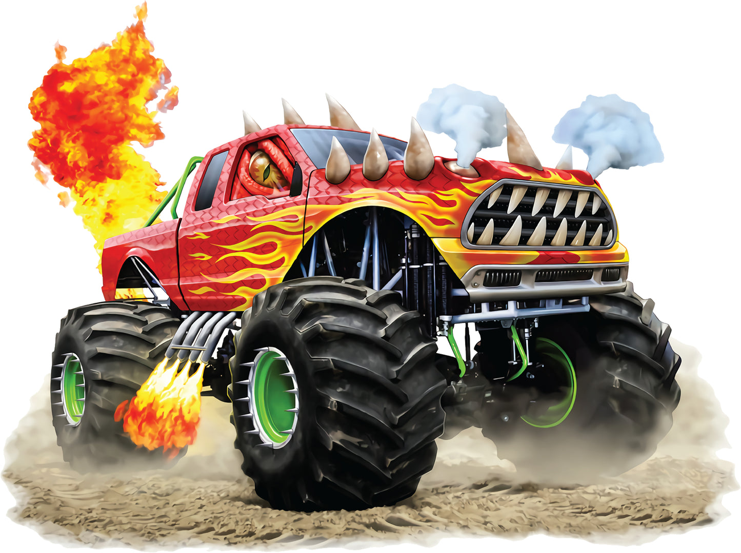 Monstertruck orange | Bügelbild & UV-DTF Sticker