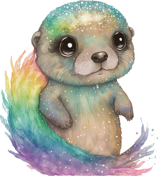 Otter bunt | Bügelbild & UV-DTF Sticker