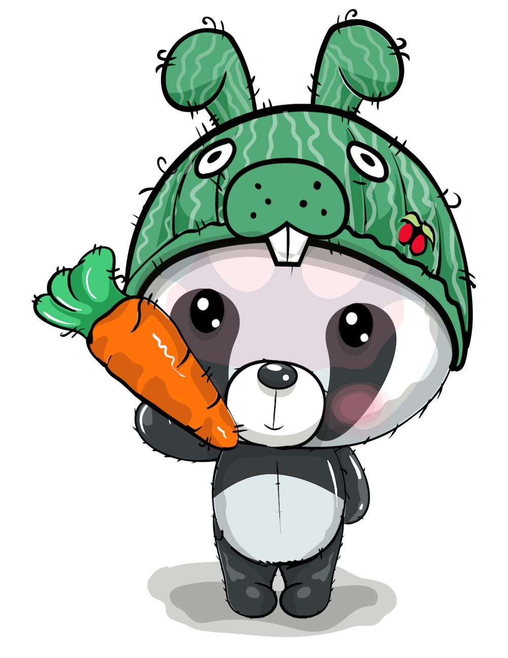 Panda the Bunny | Bügelbild & UV-DTF Sticker