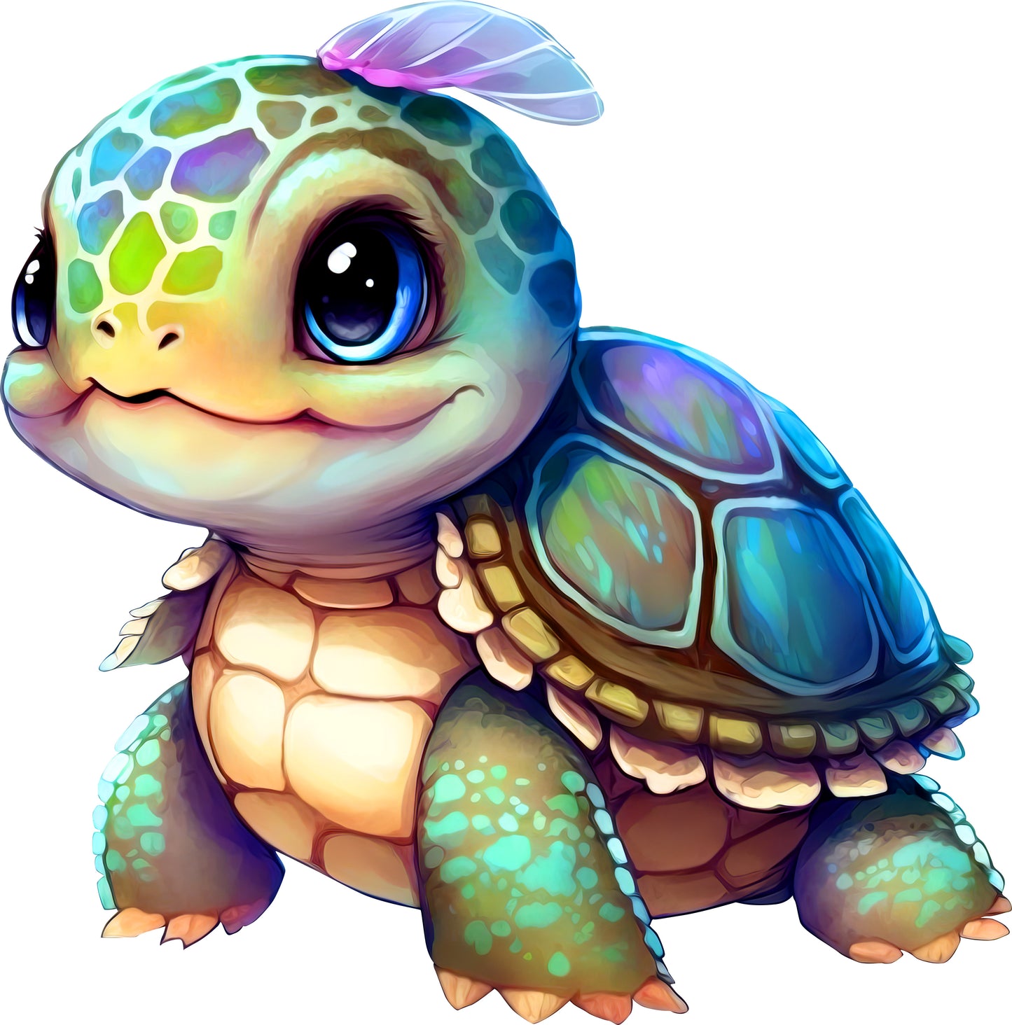 Schildkröte stehend | Bügelbild & UV-DTF Sticker