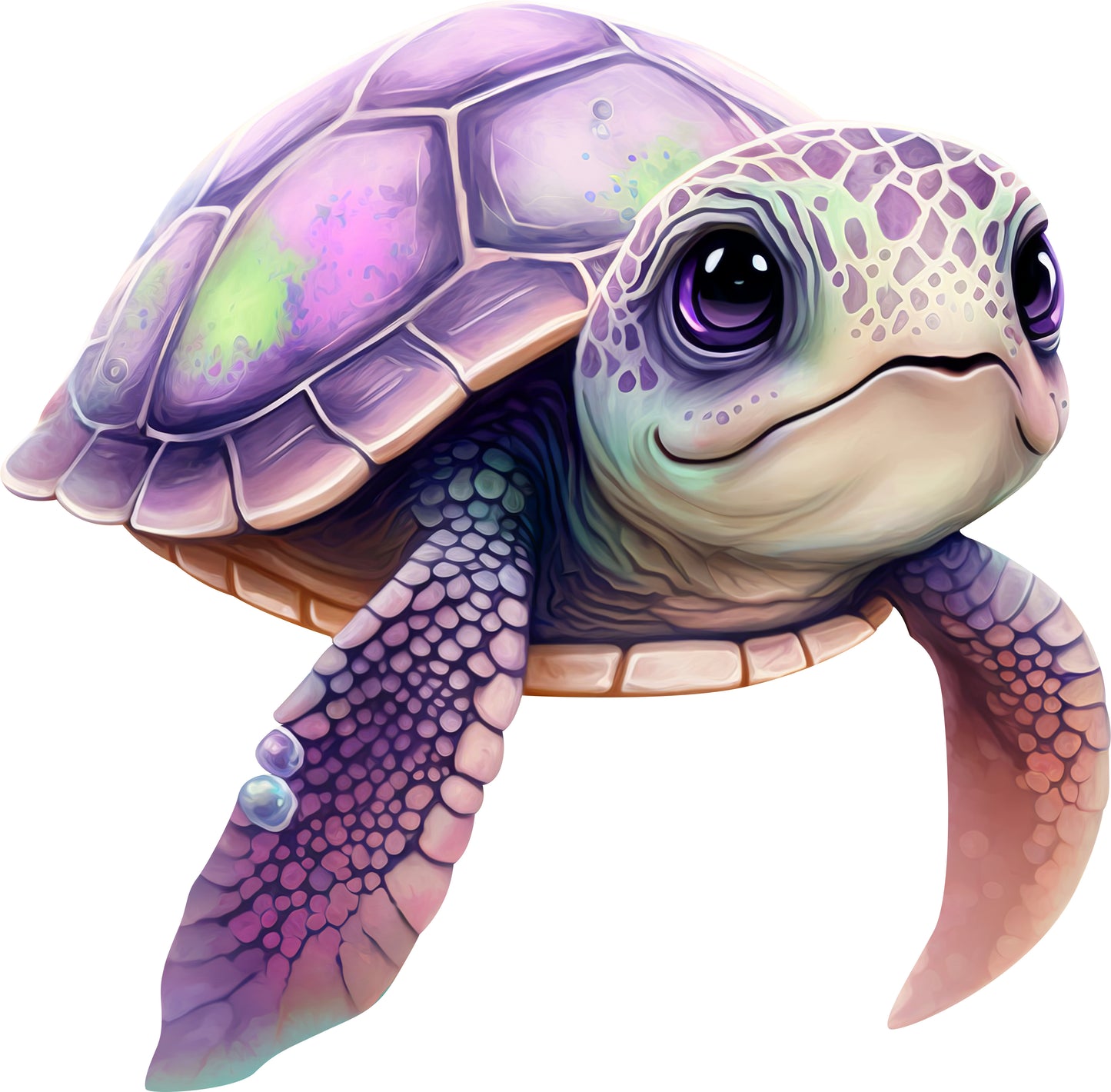 Schildkröte lila | Bügelbild & UV-DTF Sticker