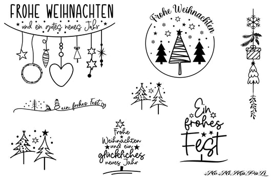 Uv Sticker Weihnachten Set 1