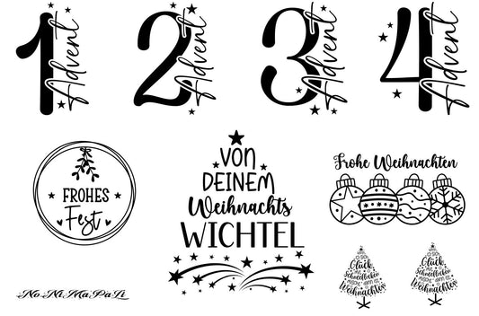 UV Sticker Weihnachten Set 2