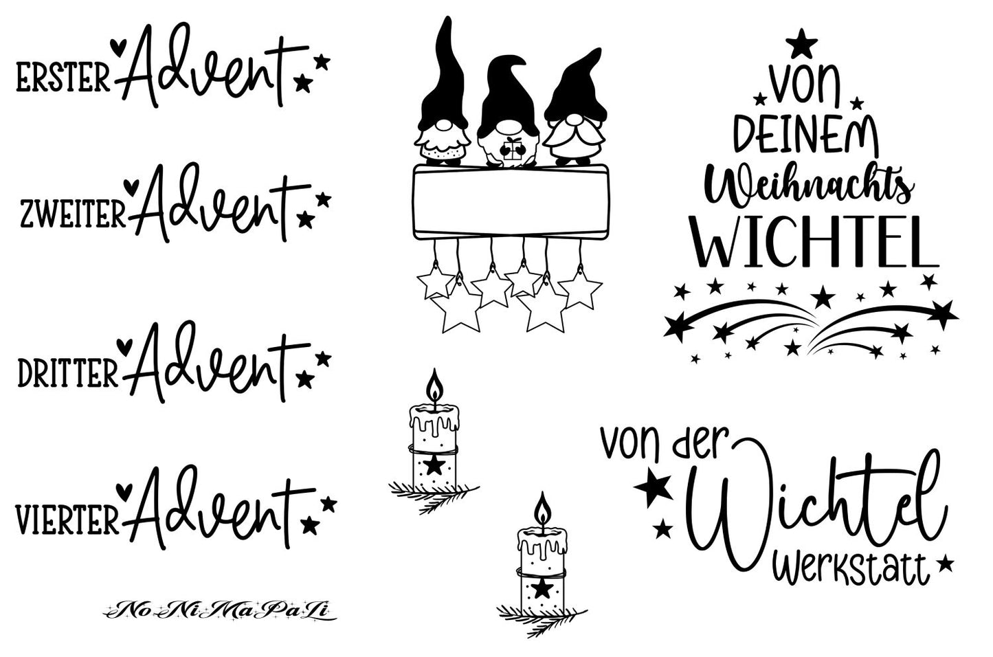 UV Sticker Weihnachten Set 3