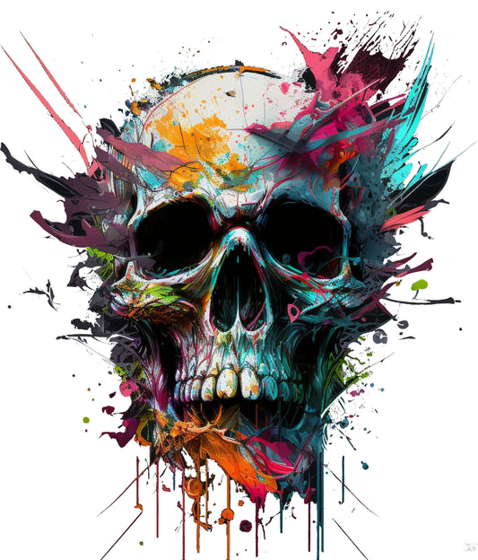Skull bunt | Bügelbild & UV-DTF Sticker