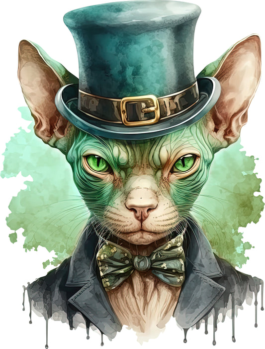 Sphynx Steam grün| Bügelbild & UV-DTF Sticker