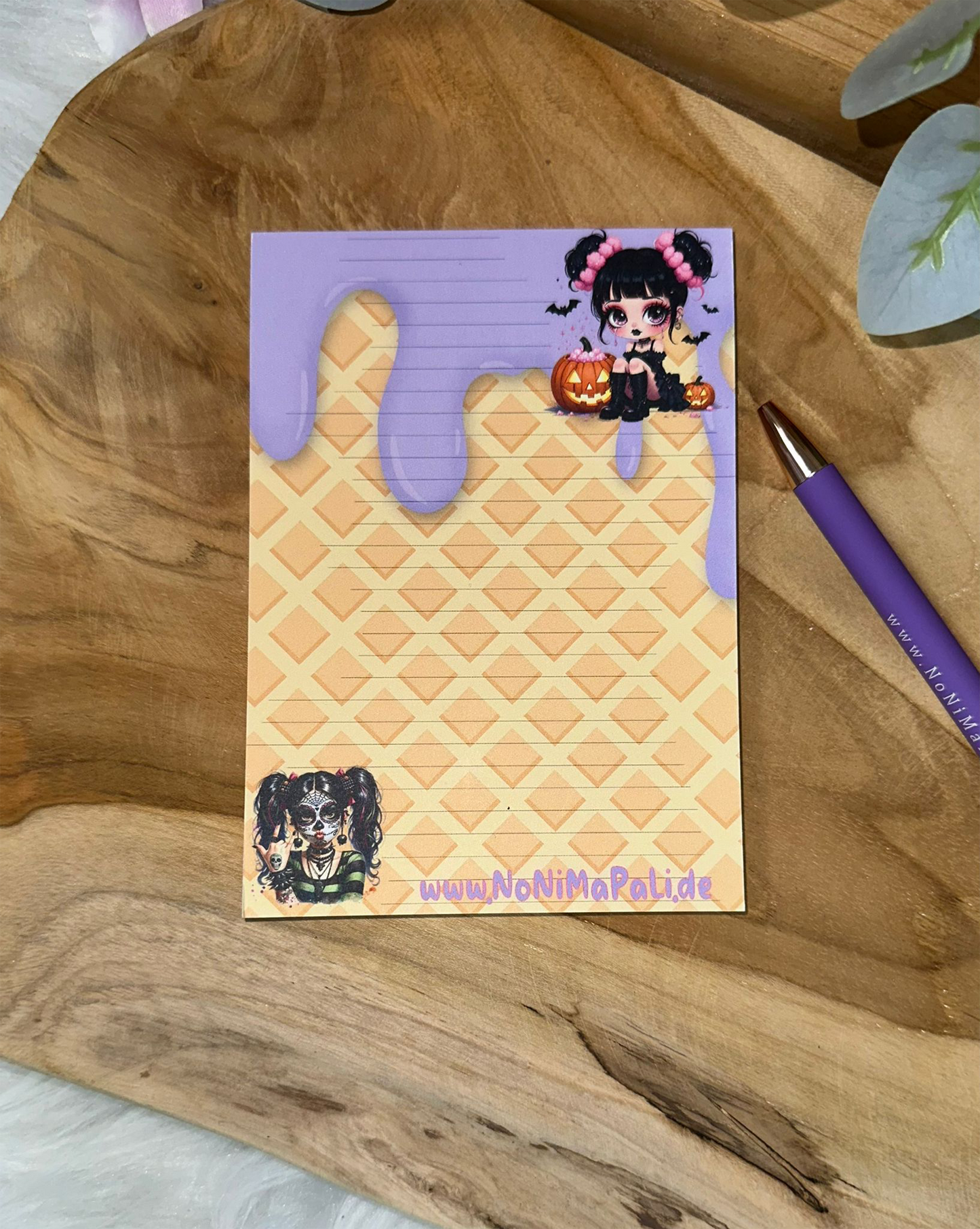 Sammelblock Halloween liniert A6