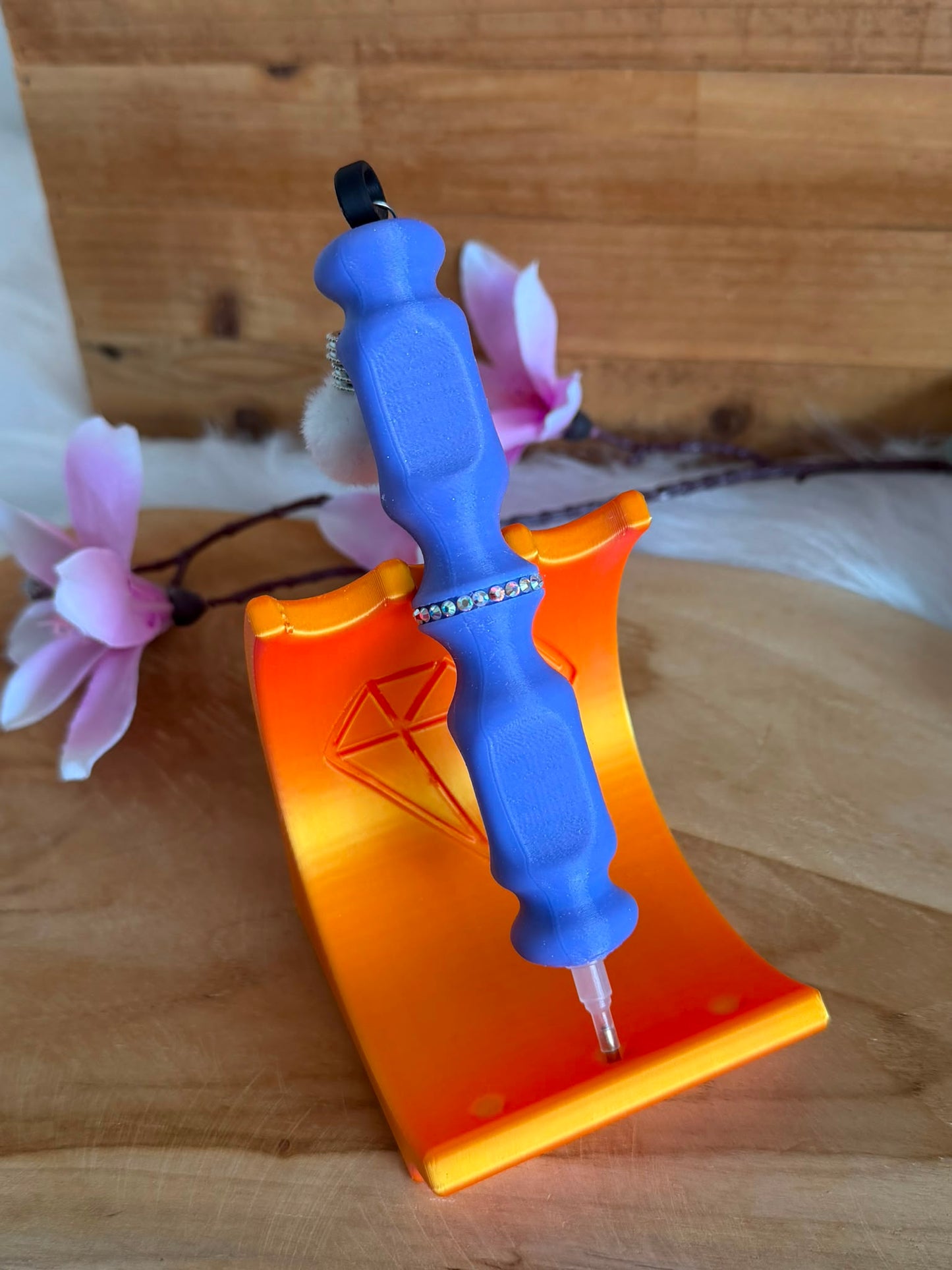 Diamond Painting Stift mit Swarowski Steinen ergonomisch Flieder Glitzer