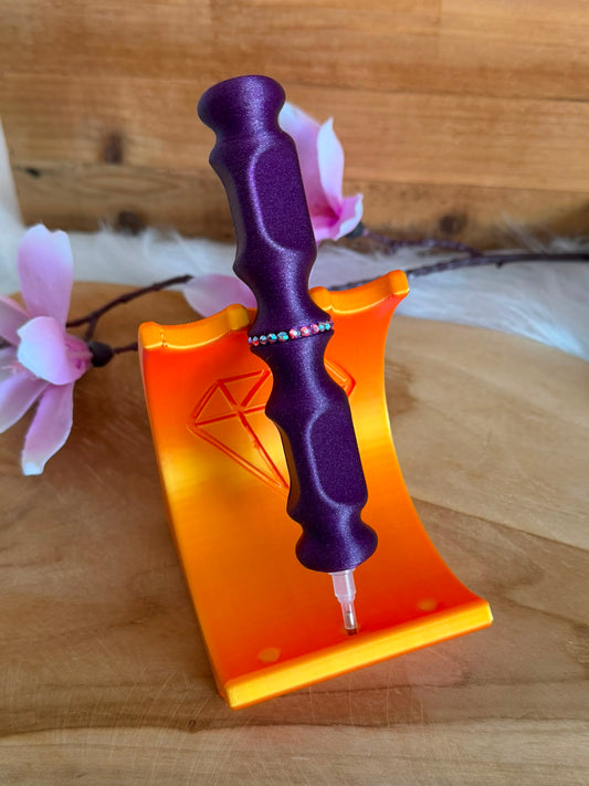 Diamond Painting Stift mit Swarowski Steinen ergonomisch Lila Glitzer