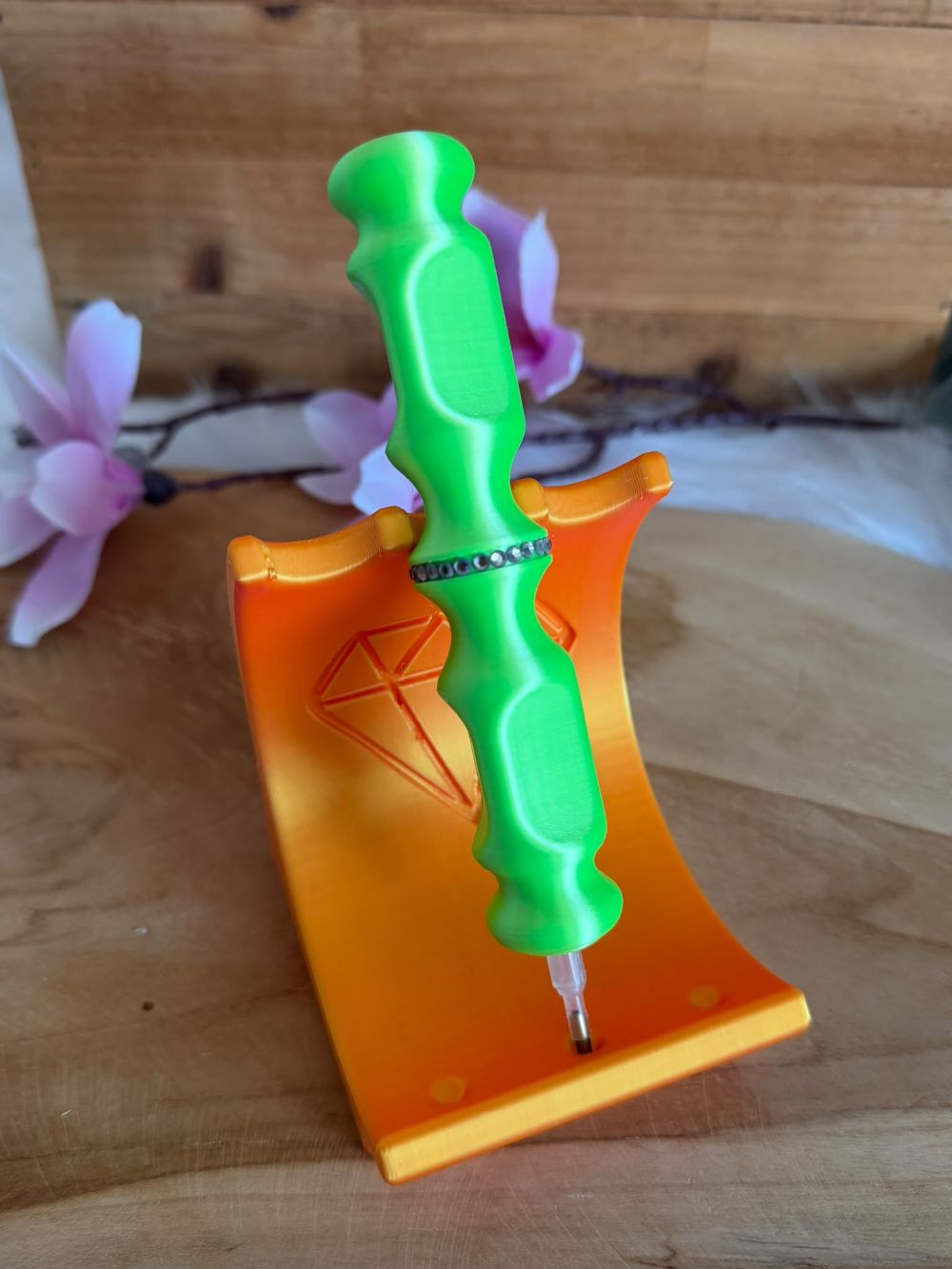 Diamond Painting Stift mit Swarowski Steinen ergonomisch Grün