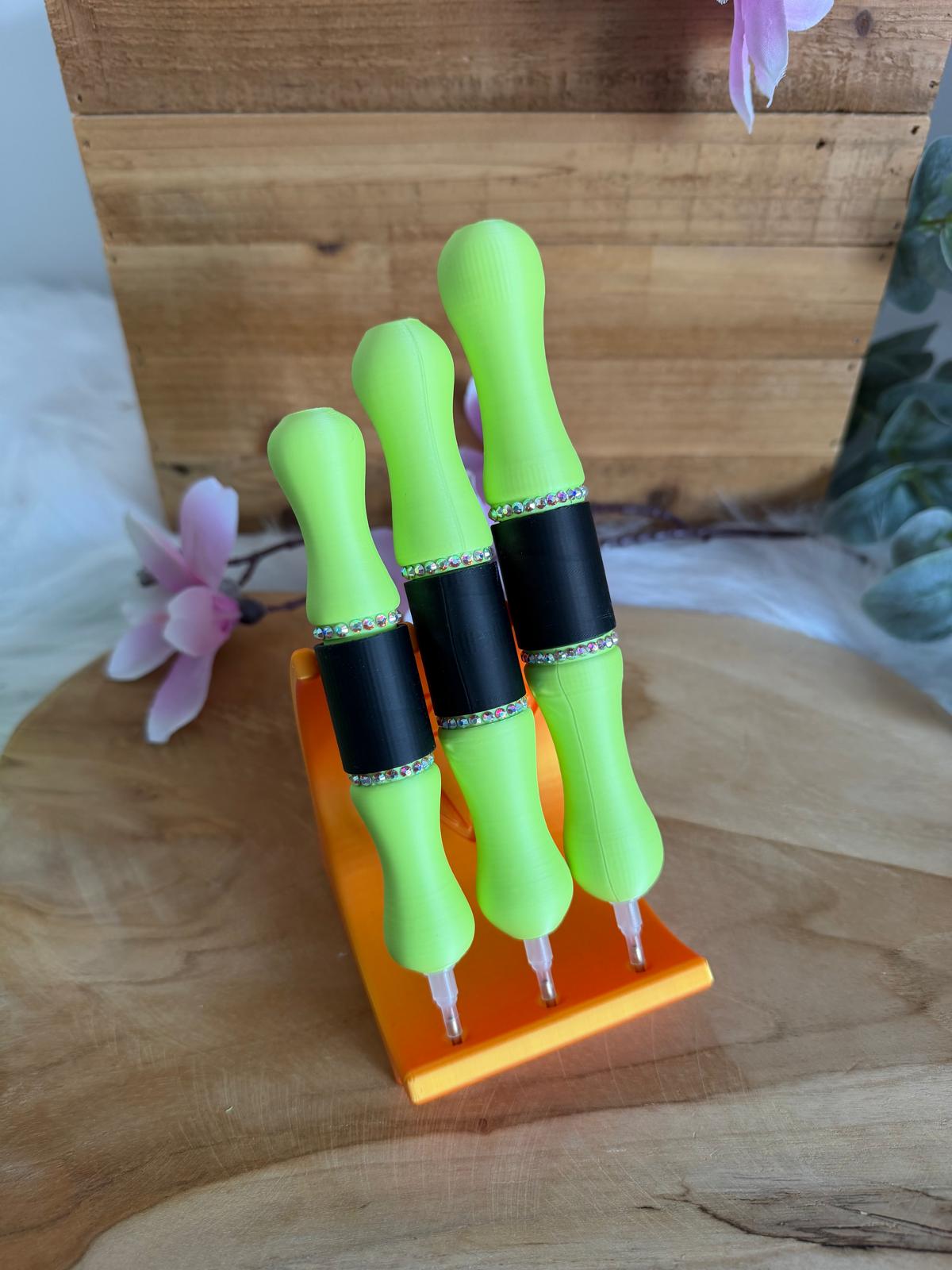 Infinity Pen Diamond Painting Stift – handveredelt mit Swarovski-Steine neon grün