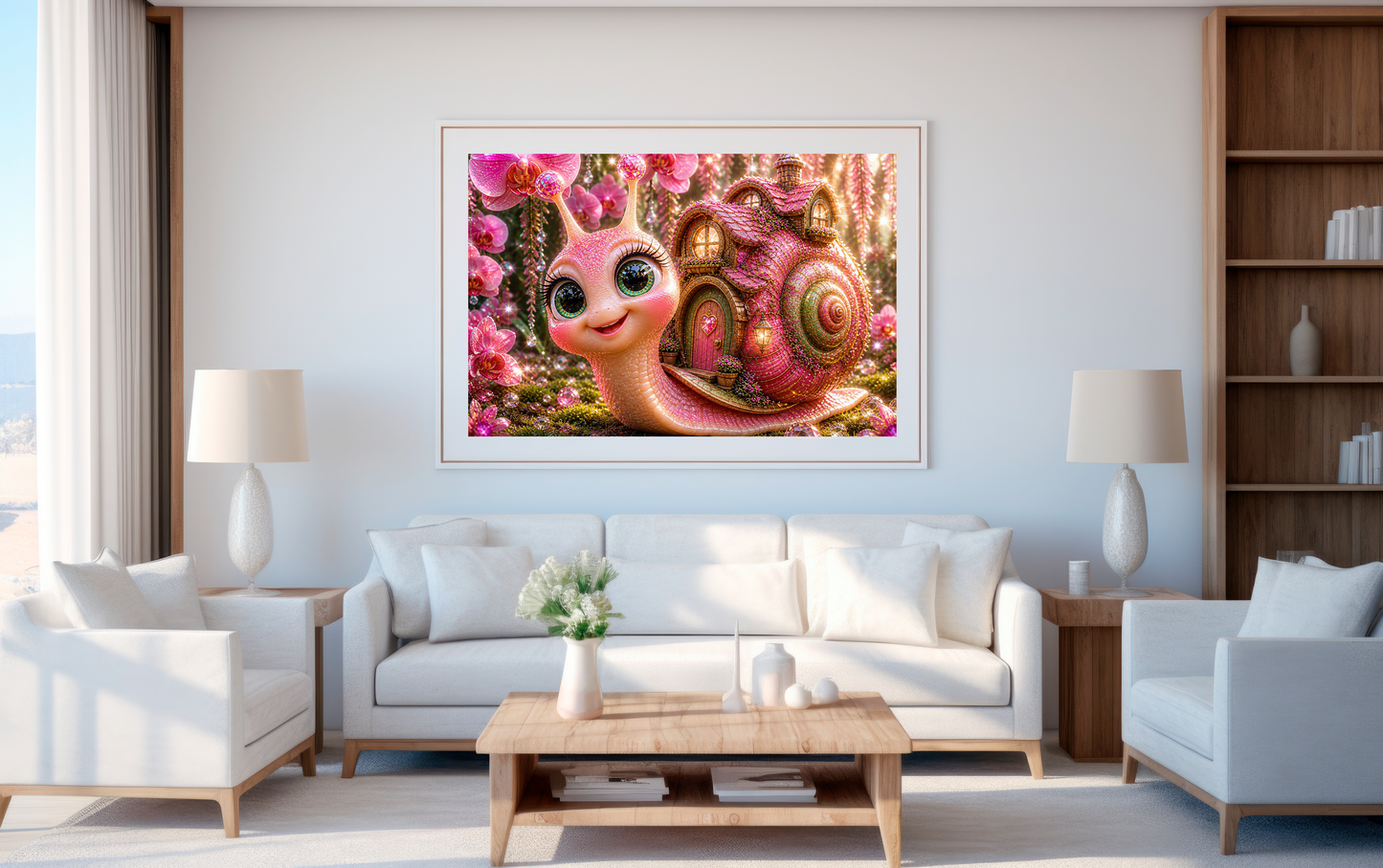Diamond Painting Vorbestellung "Schnecke Agathe" 40x60 cm 70 Farben