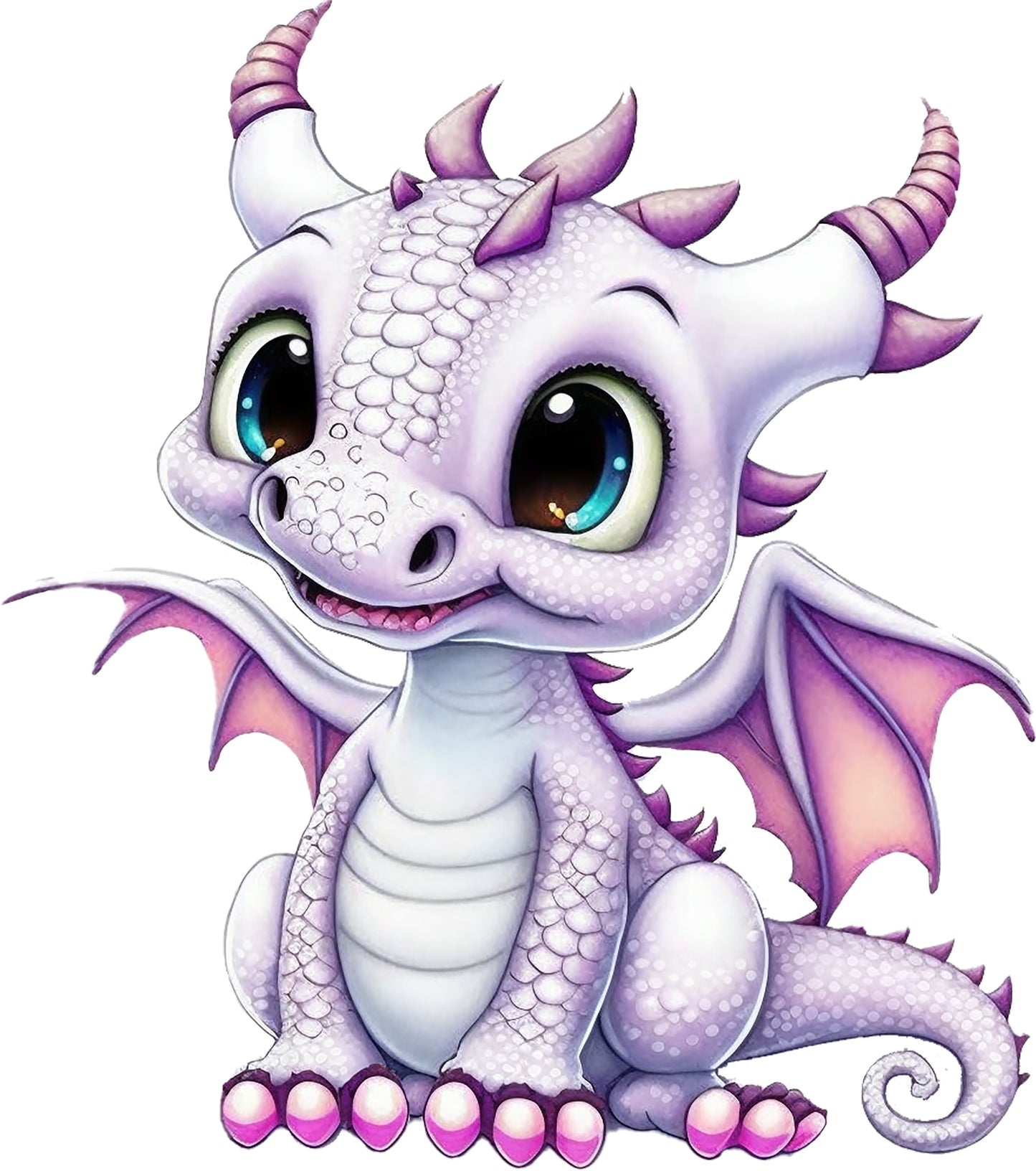 Drache lila | Bügelbild & UV-DTF Sticker