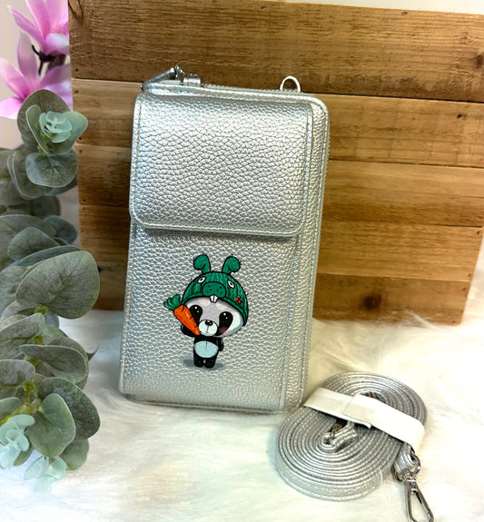 Handy-Bag silber Panda