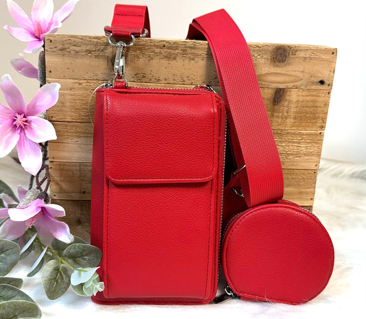 Handy-Bag rot mit Wunsch Motiv
