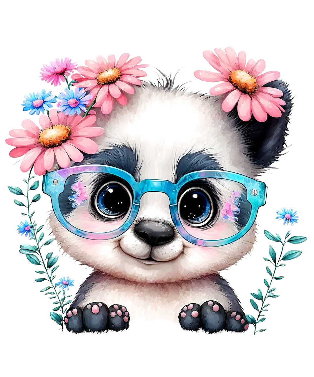 Panda mit Brille